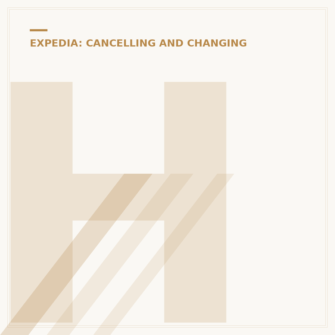 How to Cancel a Hotel Reservation Made Through Expedia