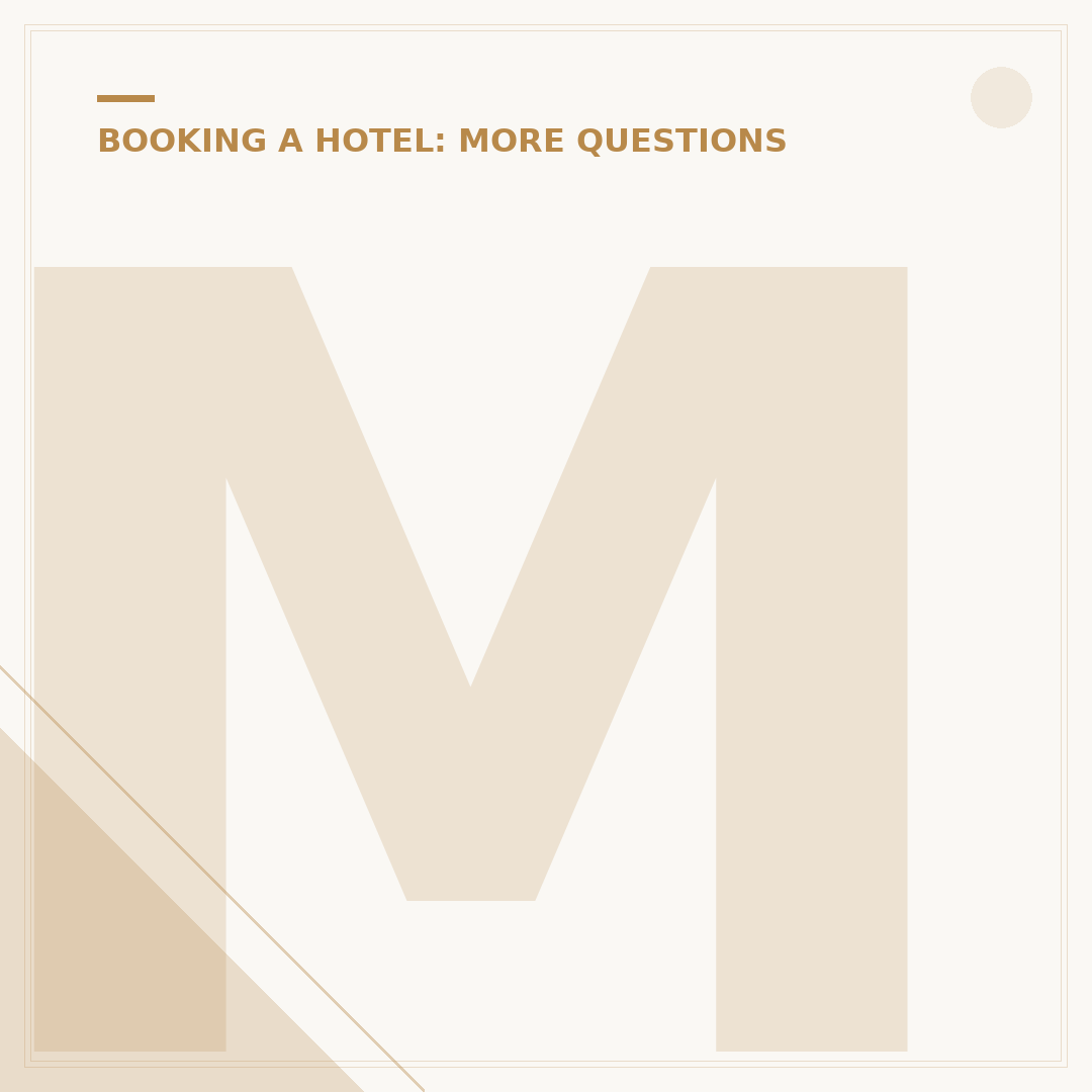 My Hotel Is Not Yet Booked: What Now?