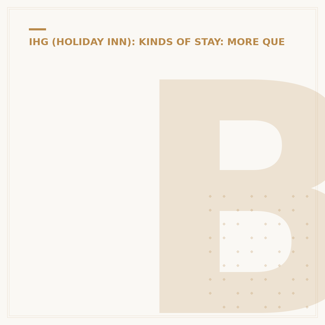 But I Did Sleep at a Holiday Inn