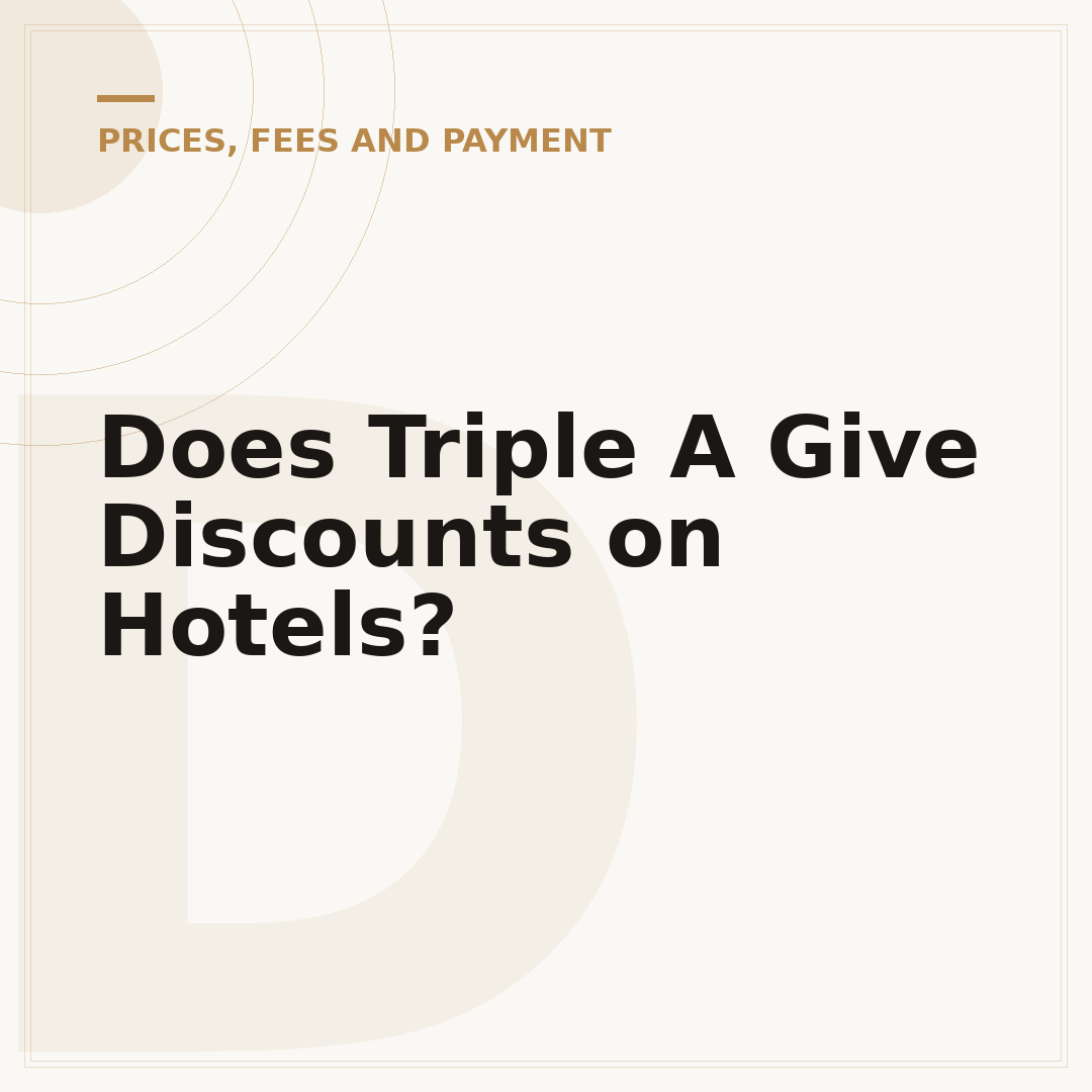 Does Triple A Give Discounts on Hotels?