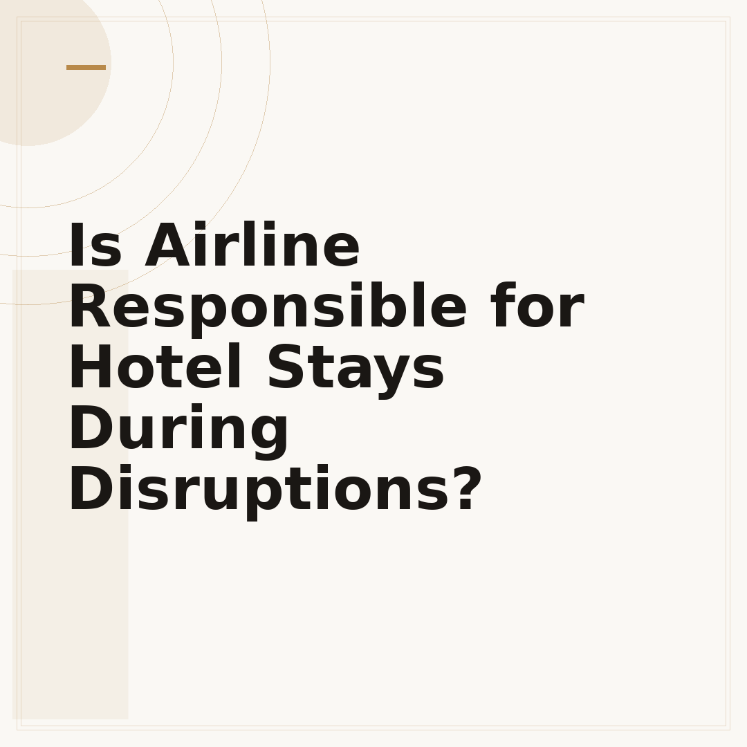 Is Airline Responsible for Hotel Stays During Disruptions?