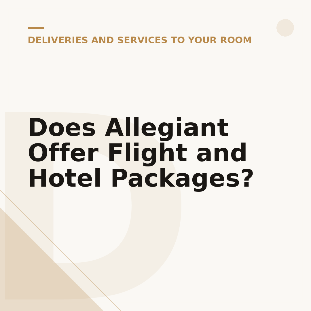 Does Allegiant Offer Flight and Hotel Packages?