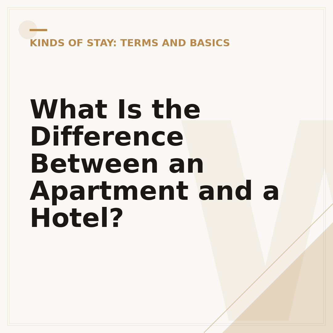 What Is the Difference Between an Apartment and a Hotel?