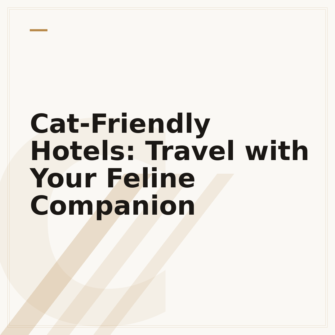 Cat-Friendly Hotels: Travel with Your Feline Companion