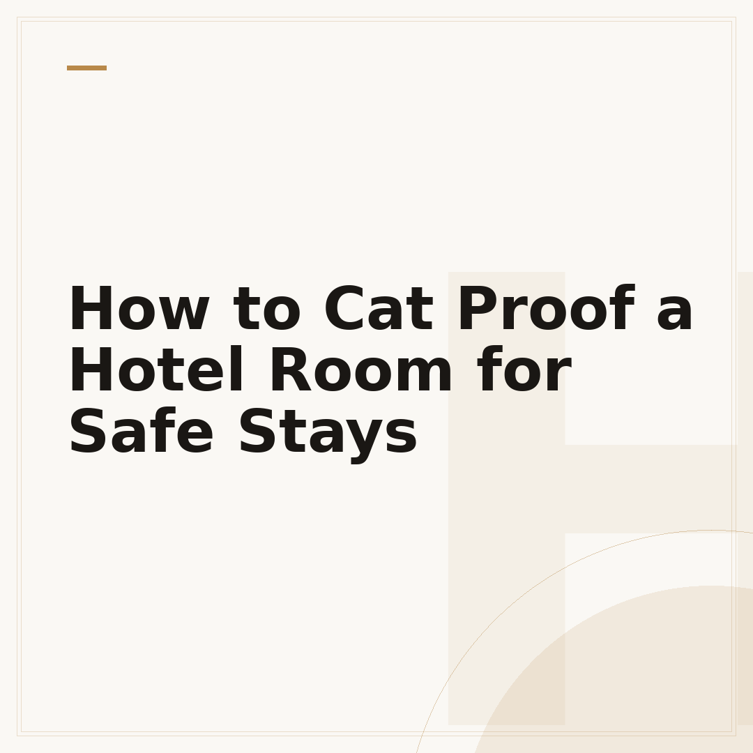How to Cat Proof a Hotel Room for Safe Stays