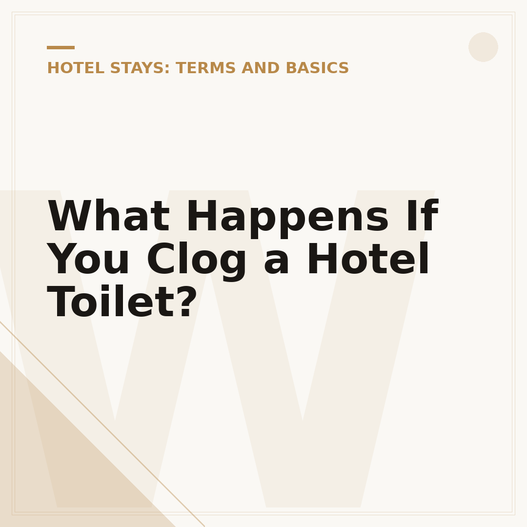 What Happens If You Clog a Hotel Toilet?