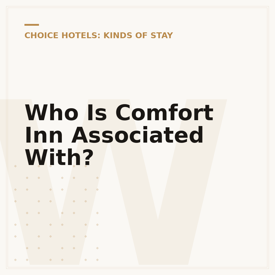 Who Is Comfort Inn Associated With?