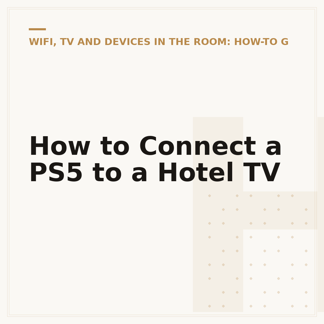 How to Connect a PS5 to a Hotel TV