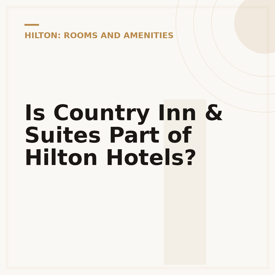 Is Country Inn & Suites Part of Hilton Hotels?