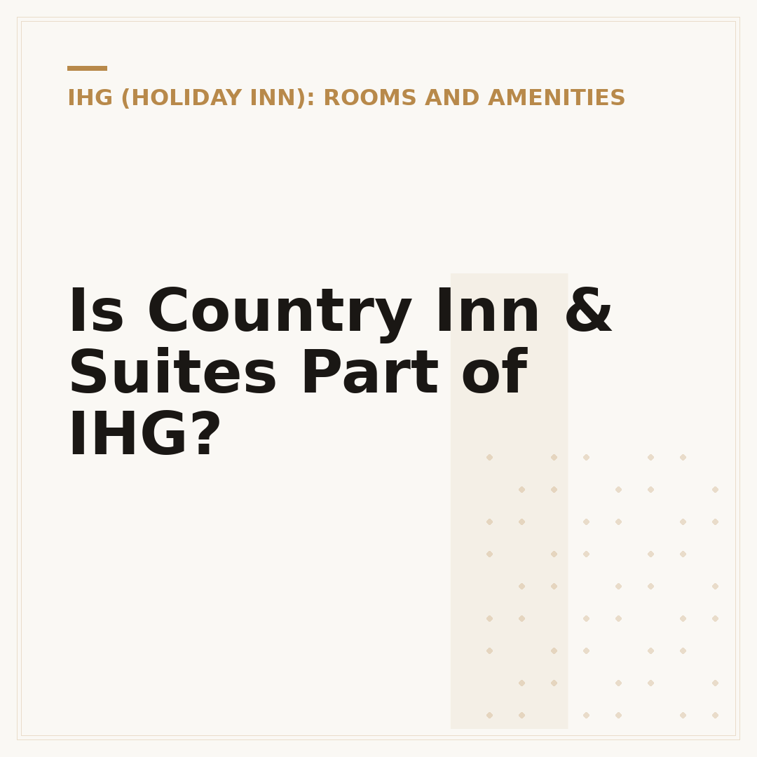 Is Country Inn & Suites Part of IHG?