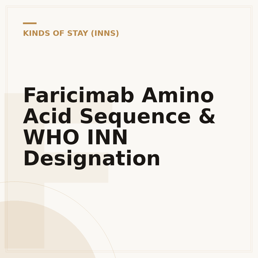 Faricimab Amino Acid Sequence & WHO INN Designation