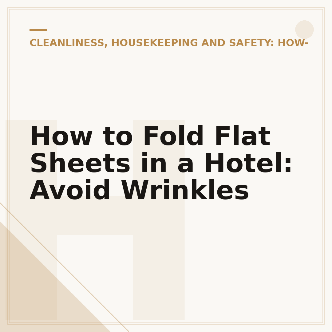 How to Fold Flat Sheets in a Hotel: Avoid Wrinkles