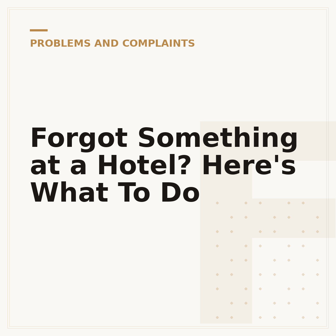 Forgot Something at a Hotel? Here's What To Do