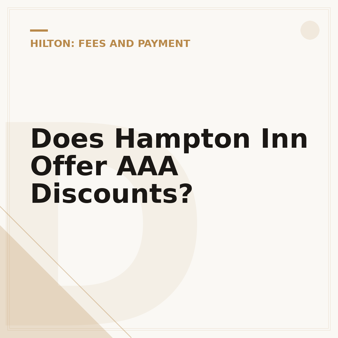 Does Hampton Inn Offer AAA Discounts?