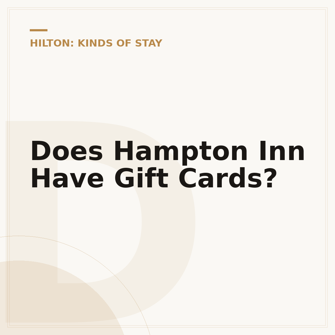 Does Hampton Inn Have Gift Cards?