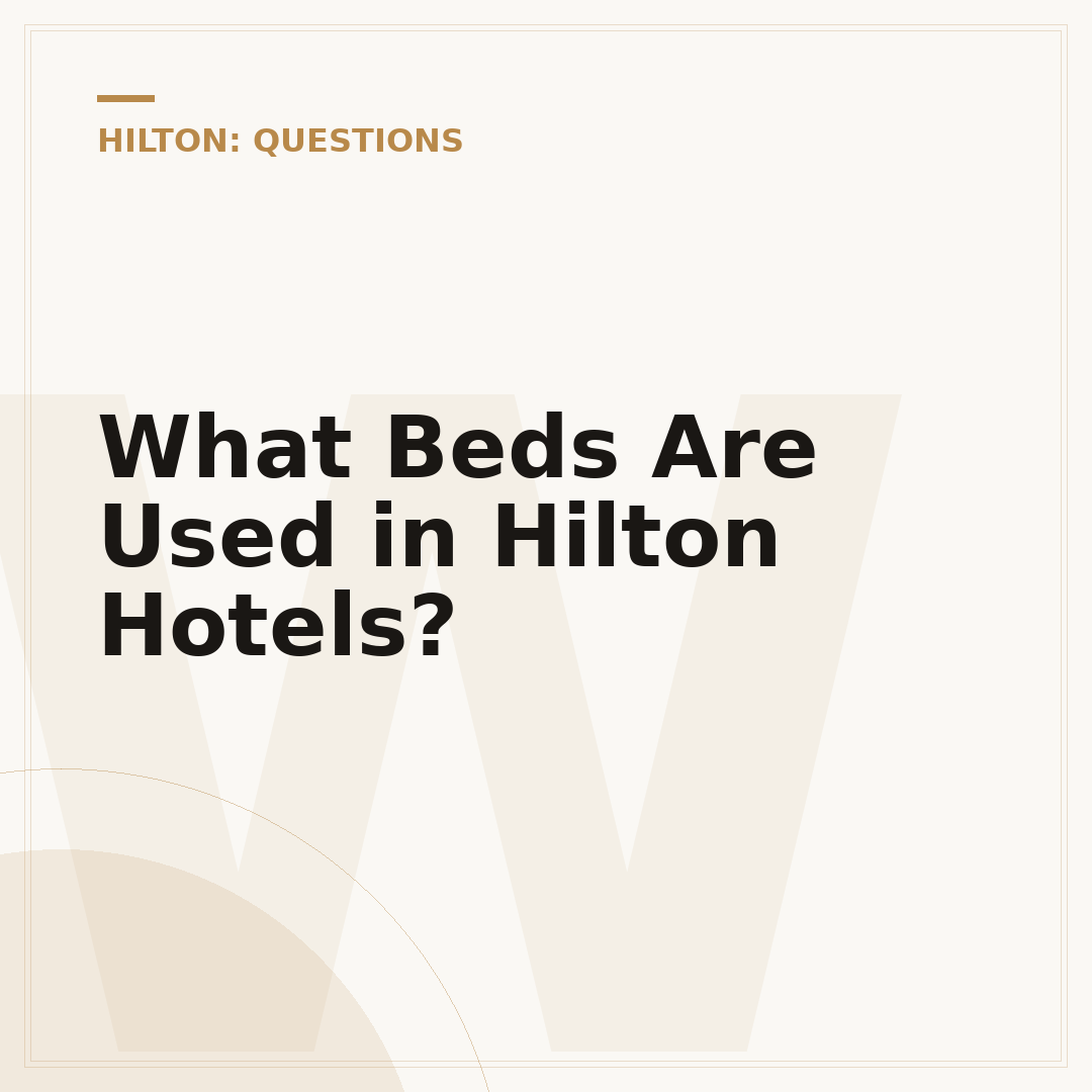 What Beds Are Used in Hilton Hotels?