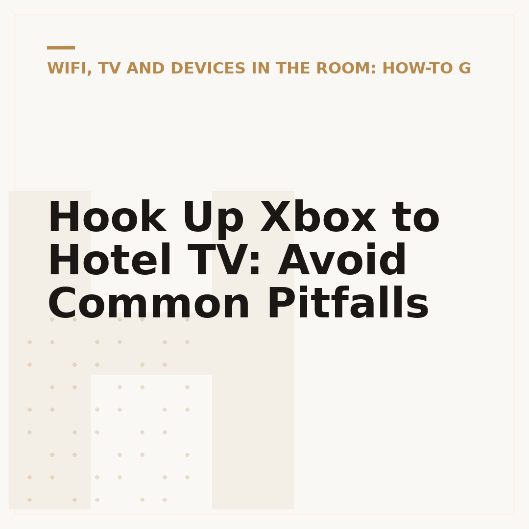 Hook Up Xbox to Hotel TV: Avoid Common Pitfalls