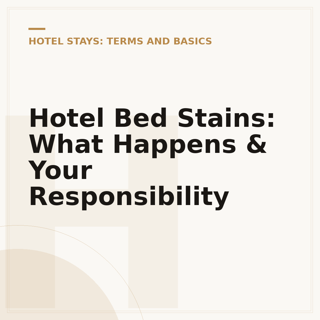 Hotel Bed Stains: What Happens & Your Responsibility