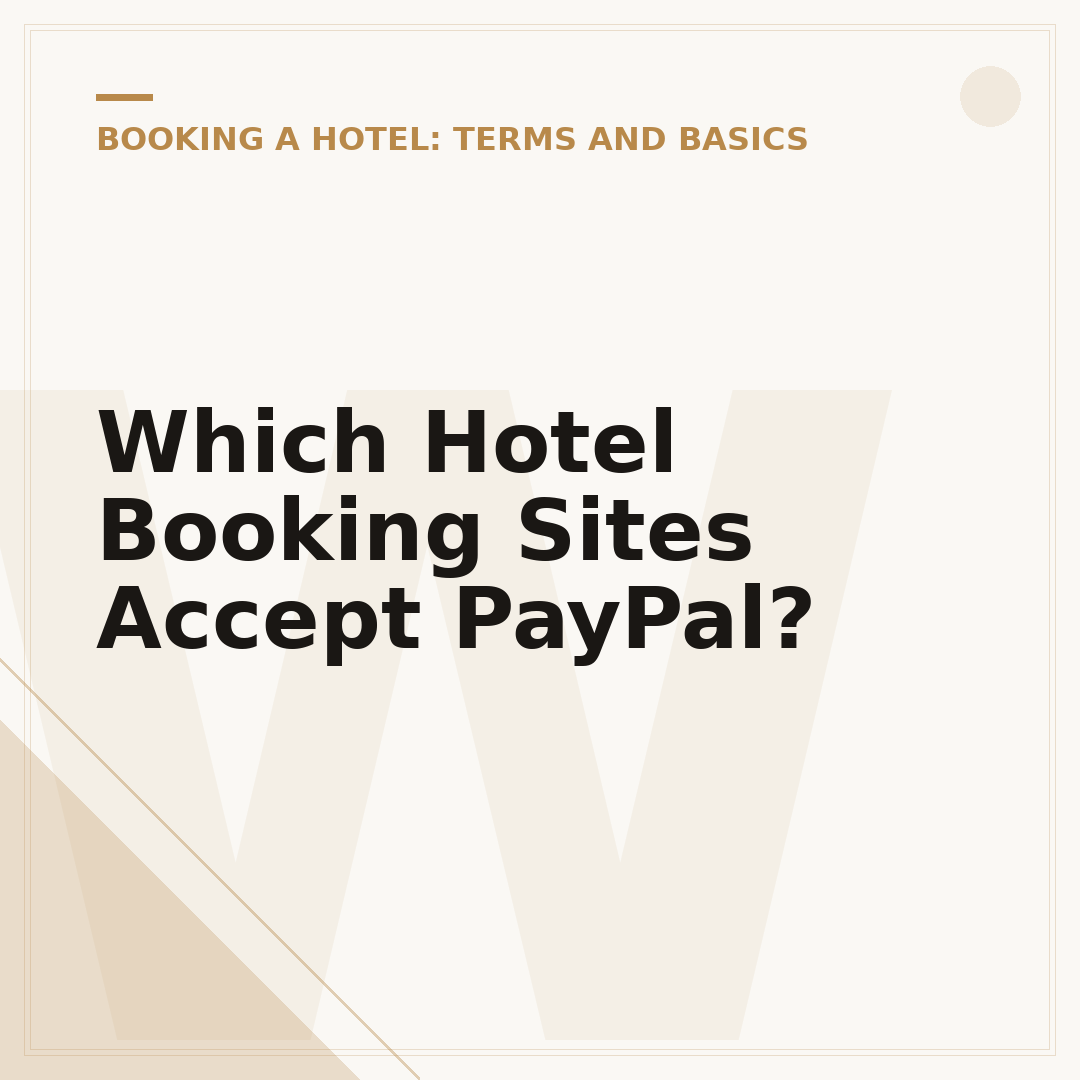 Which Hotel Booking Sites Accept PayPal?