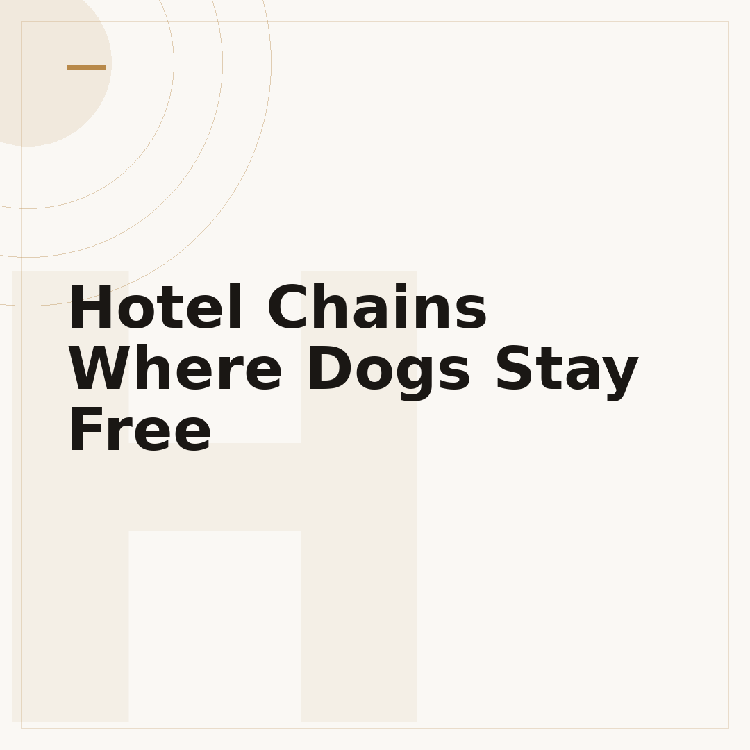 Hotel Chains Where Dogs Stay Free