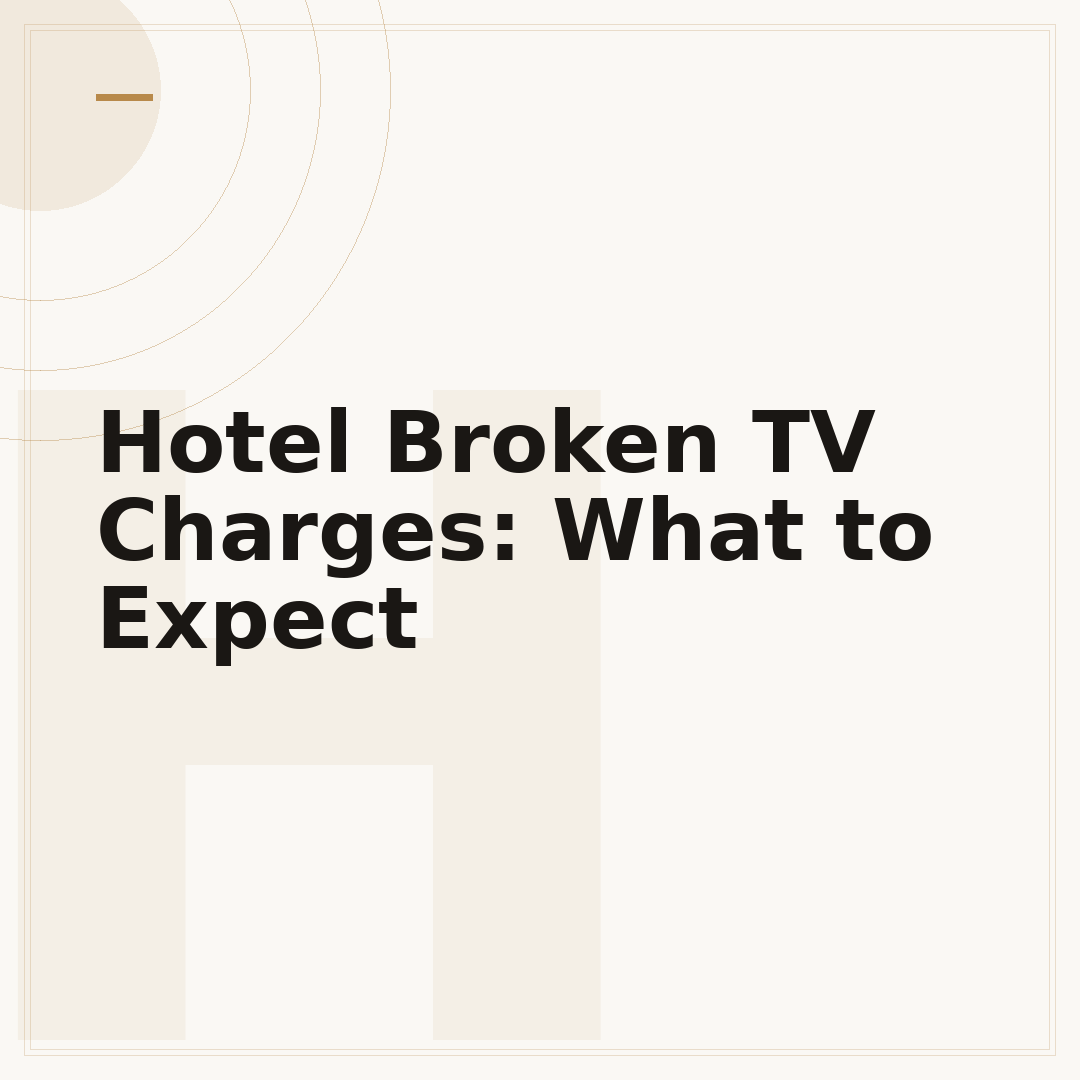 Hotel Broken TV Charges: What to Expect