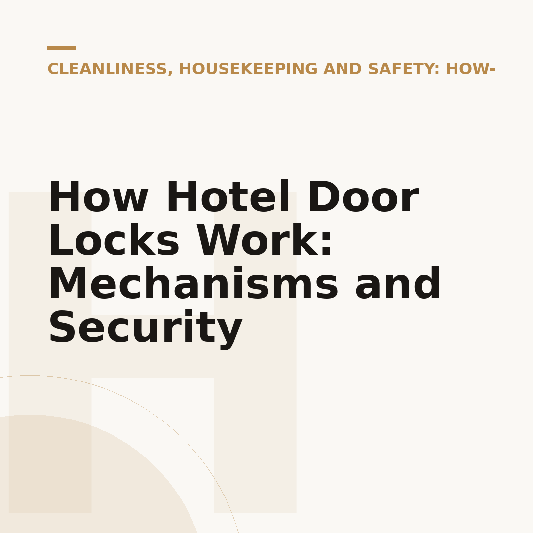 How Hotel Door Locks Work: Mechanisms and Security