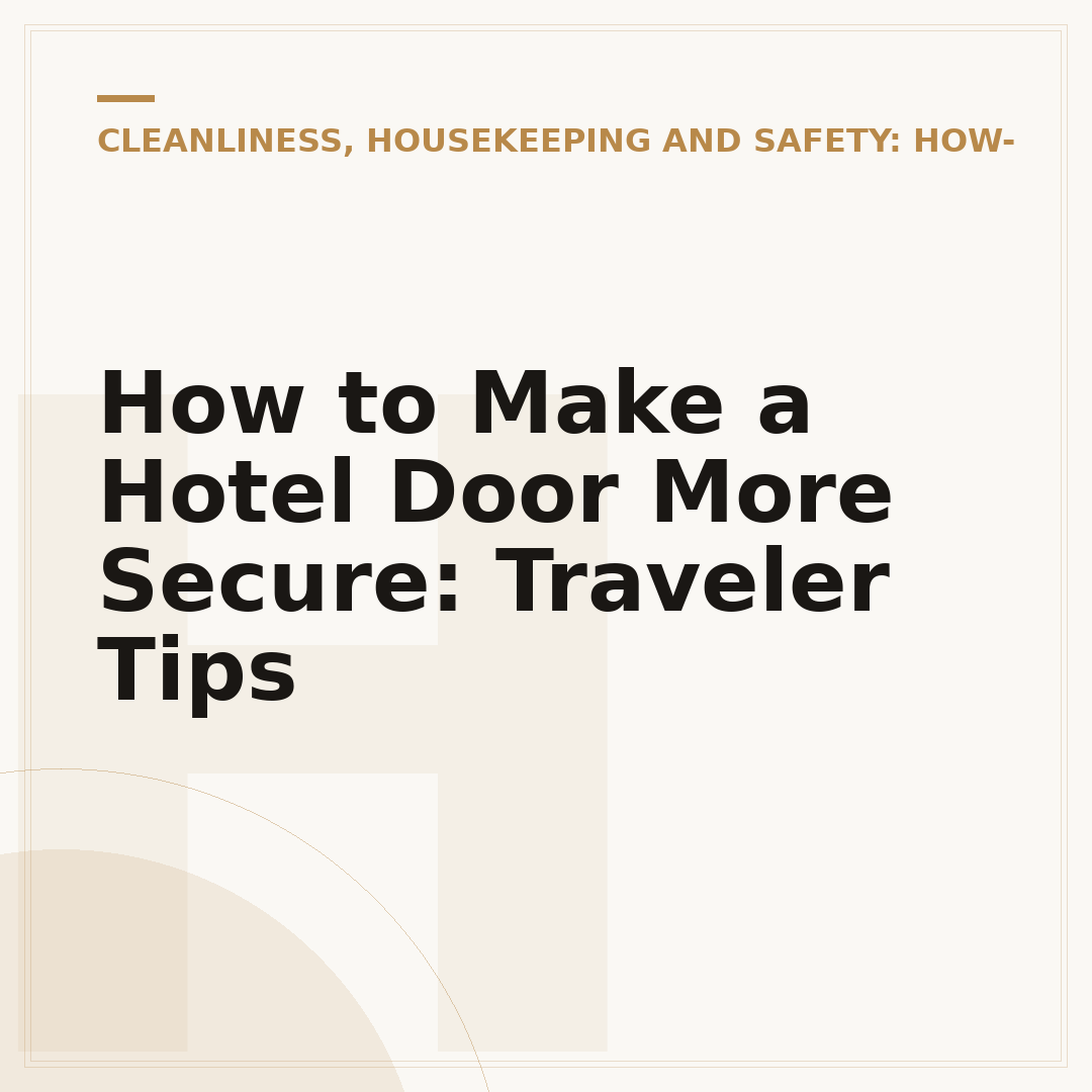 How to Make a Hotel Door More Secure: Traveler Tips