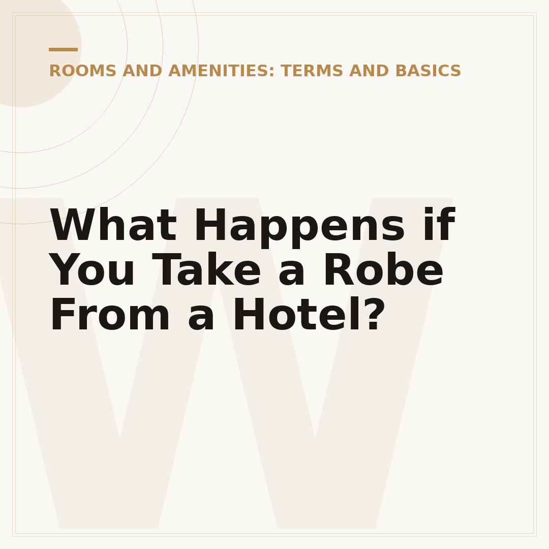 What Happens if You Take a Robe From a Hotel?