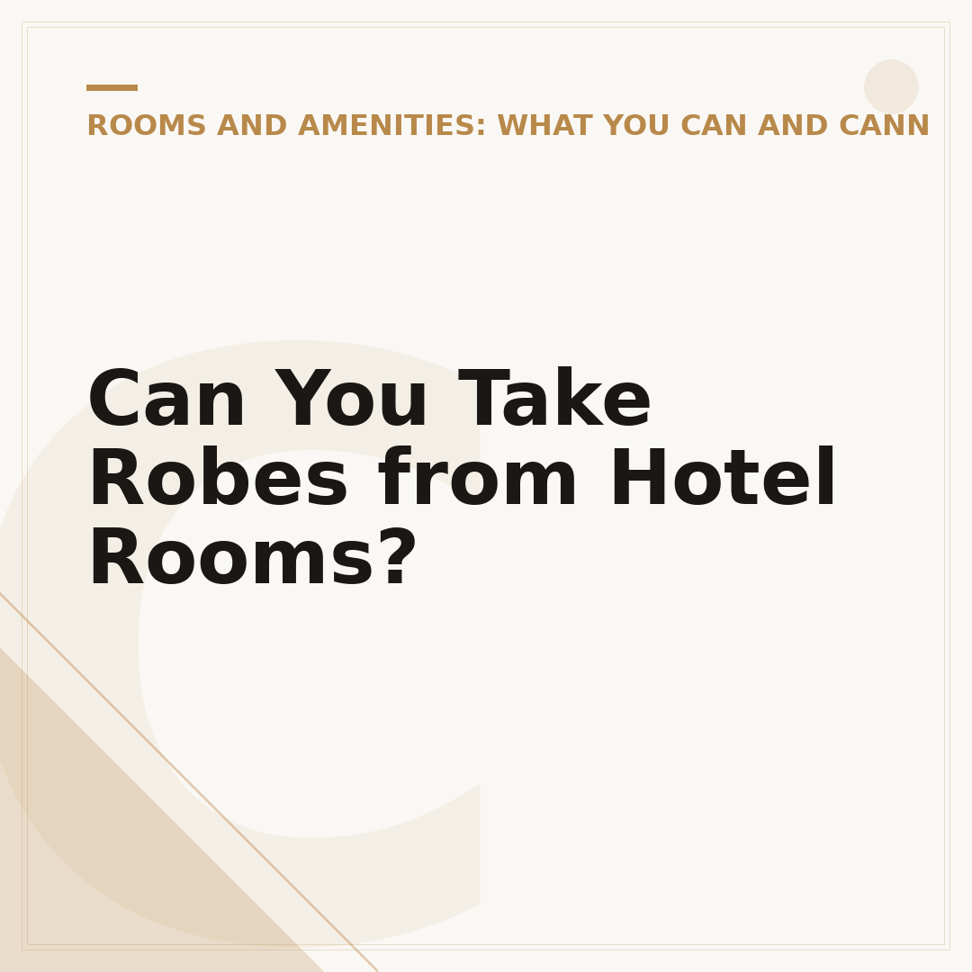 Can You Take Robes from Hotel Rooms?