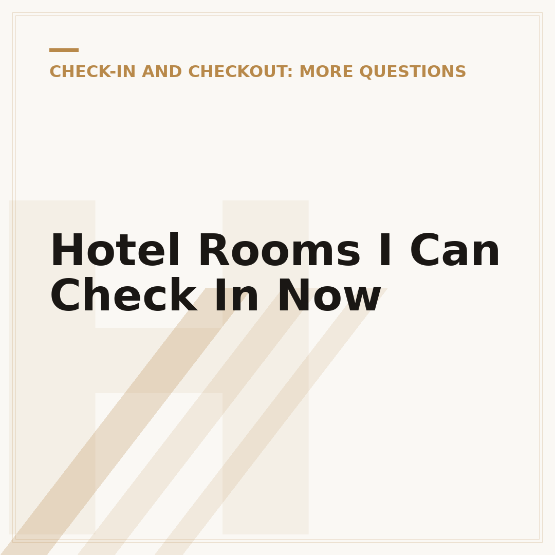 Hotel Rooms I Can Check In Now