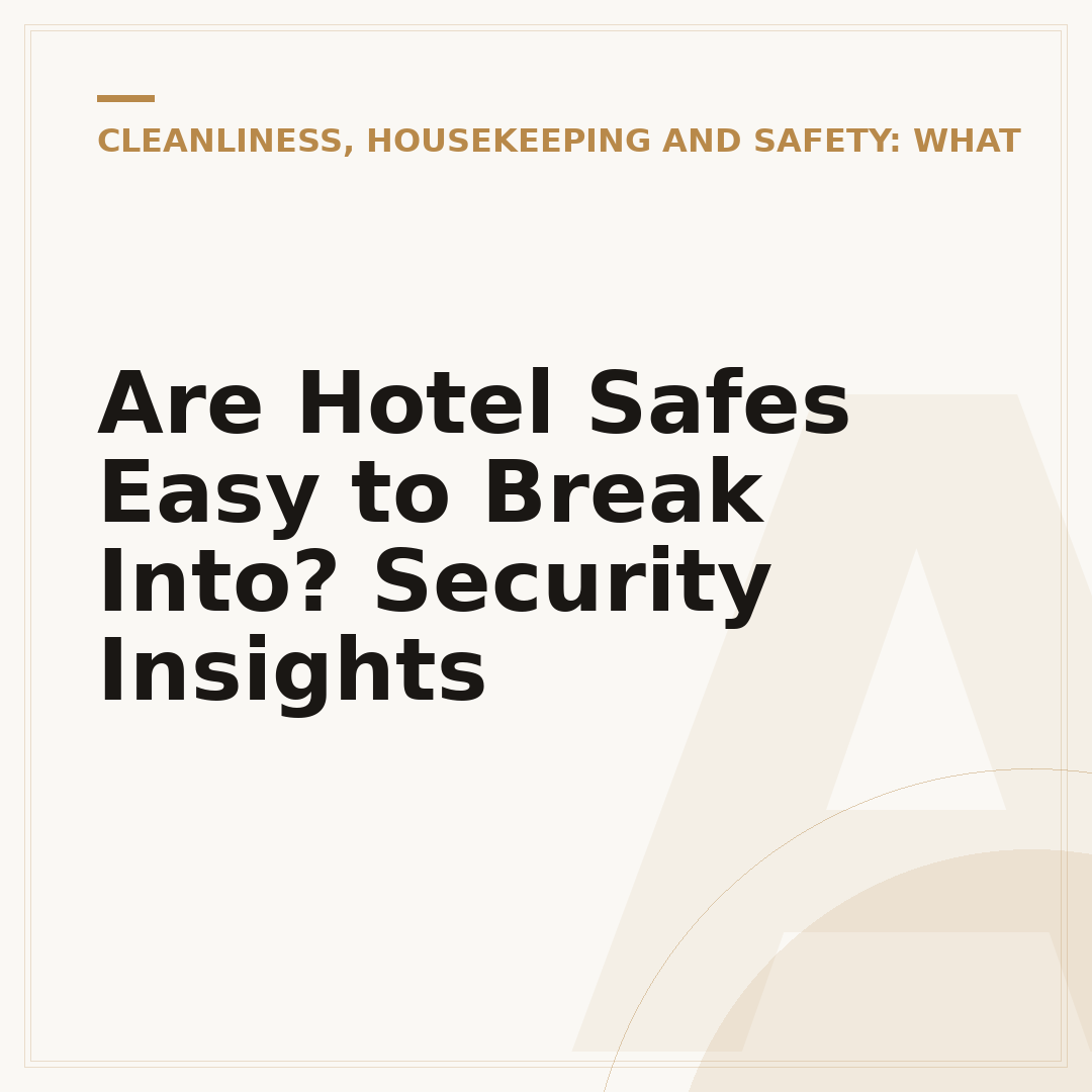 Are Hotel Safes Easy to Break Into? Security Insights