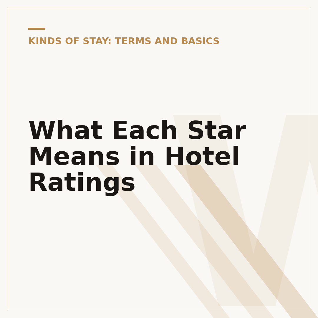 What Each Star Means in Hotel Ratings