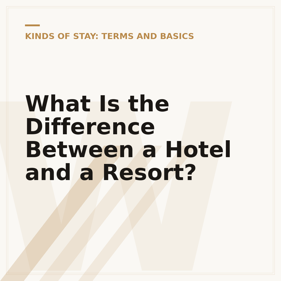 What Is the Difference Between a Hotel and a Resort?
