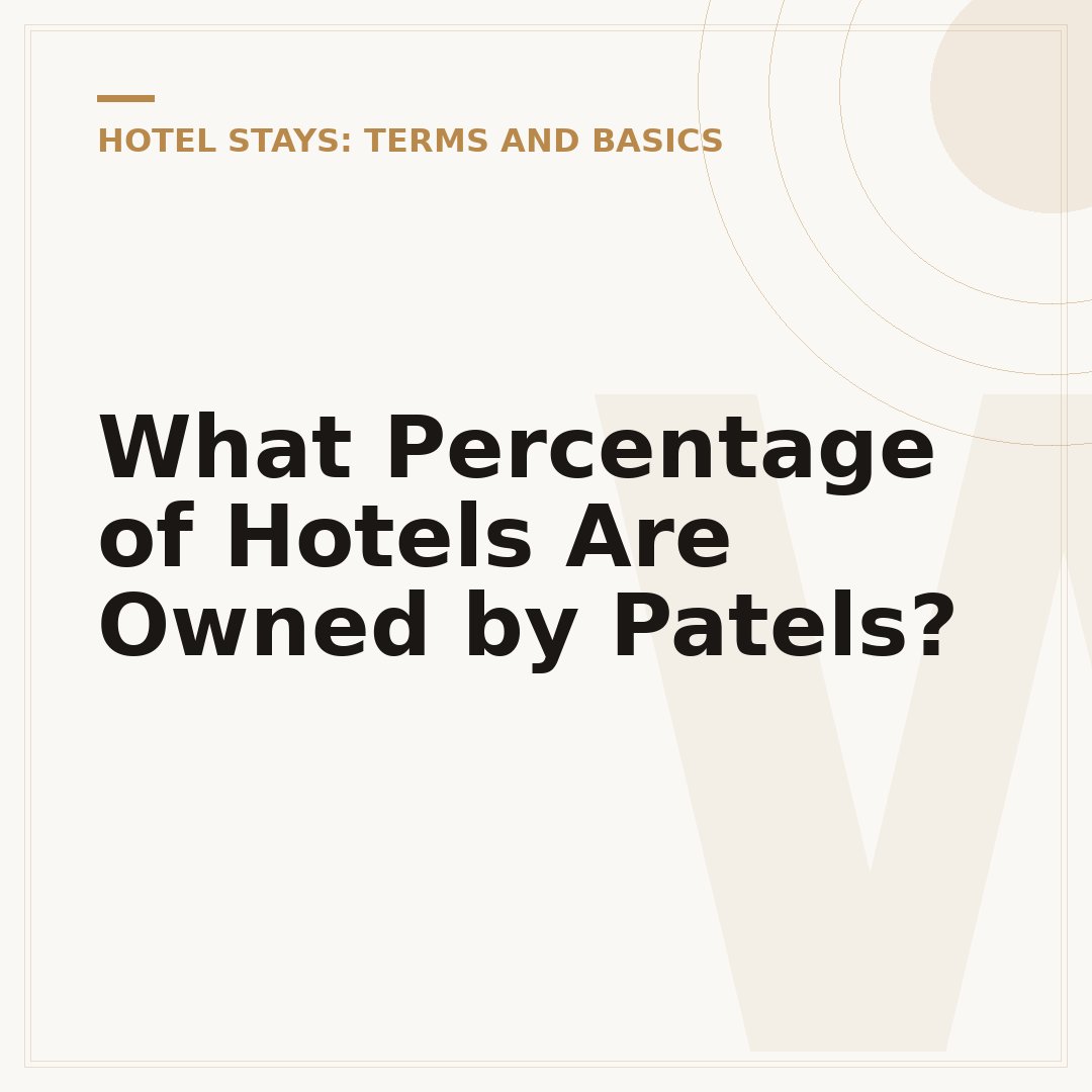 What Percentage of Hotels Are Owned by Patels?