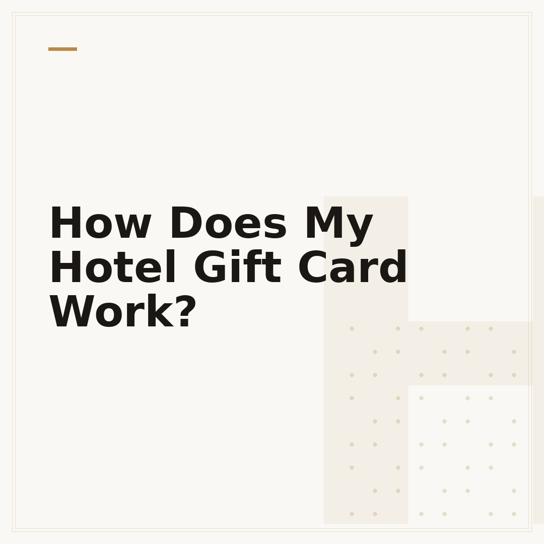 How Does My Hotel Gift Card Work?