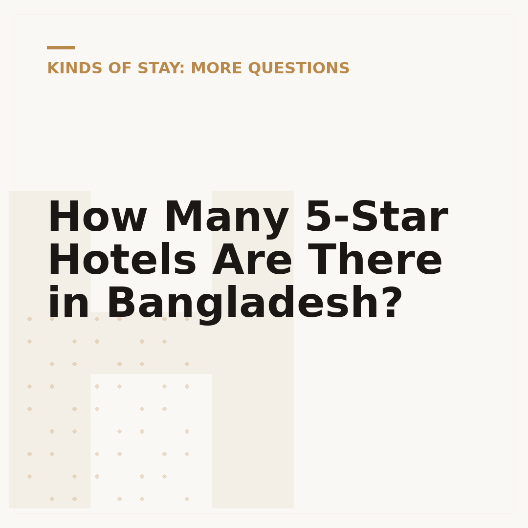 How Many 5-Star Hotels Are There in Bangladesh?