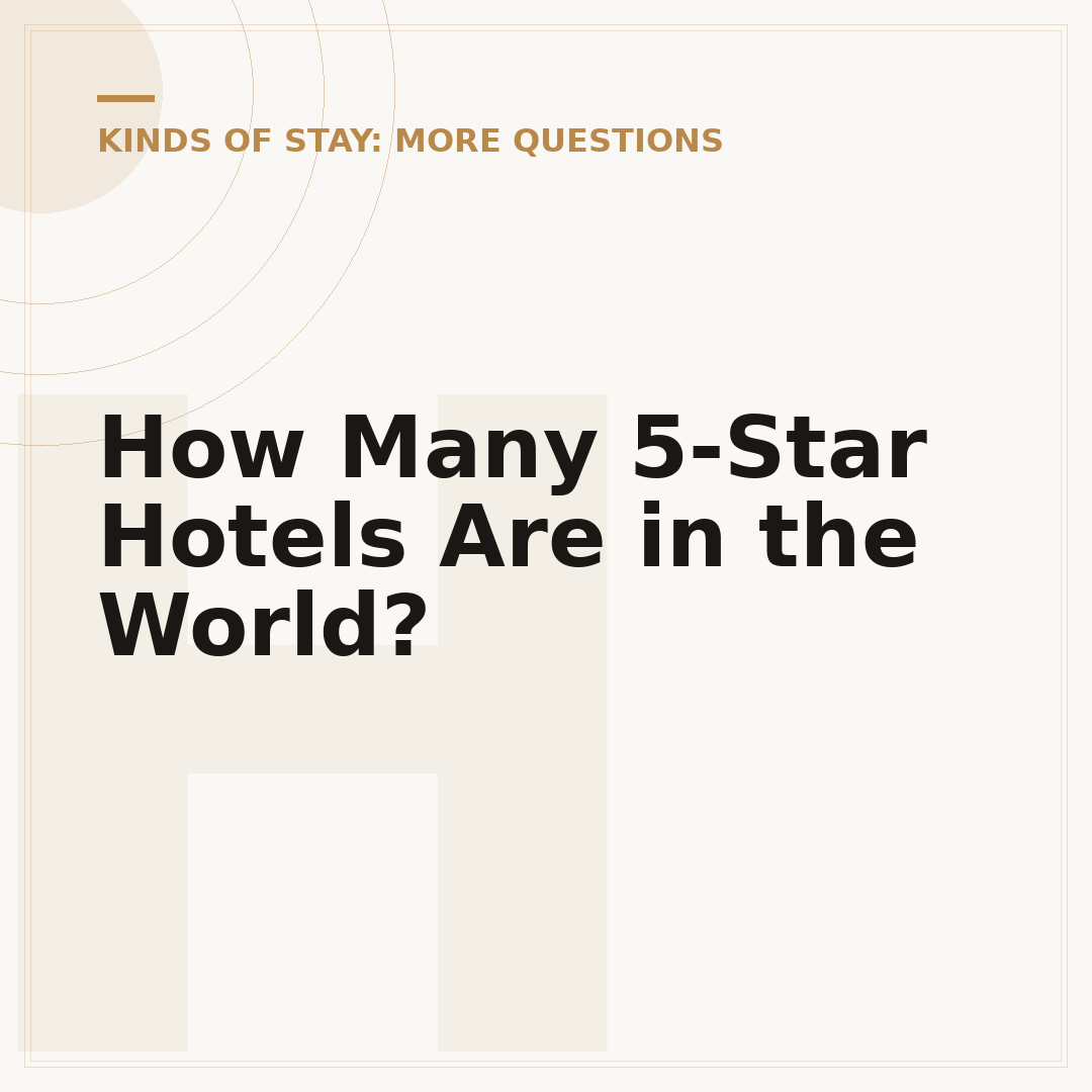 How Many 5-Star Hotels Are in the World?
