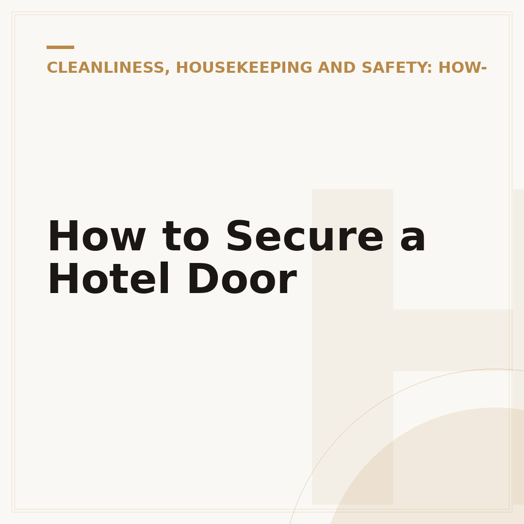 How to Secure a Hotel Door