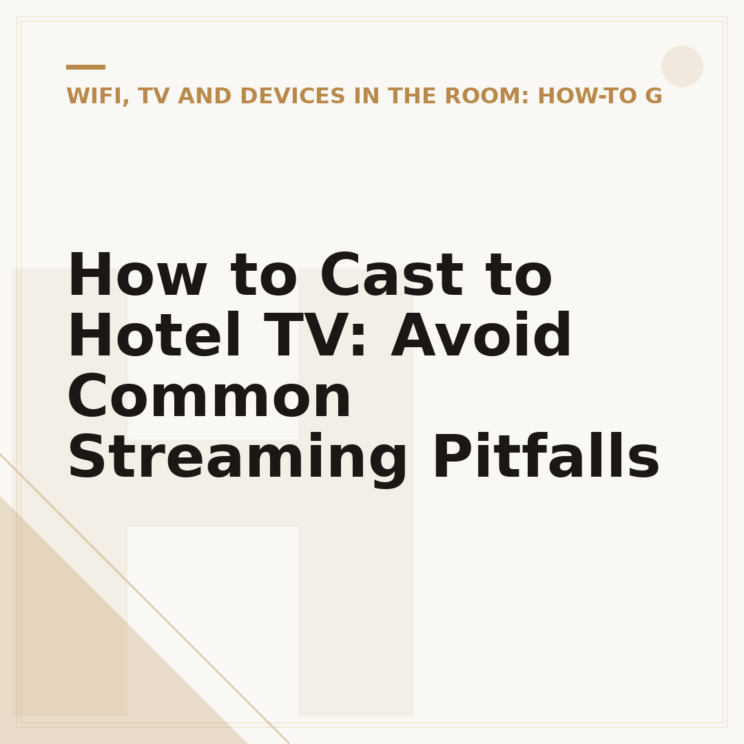 How to Cast to Hotel TV: Avoid Common Streaming Pitfalls