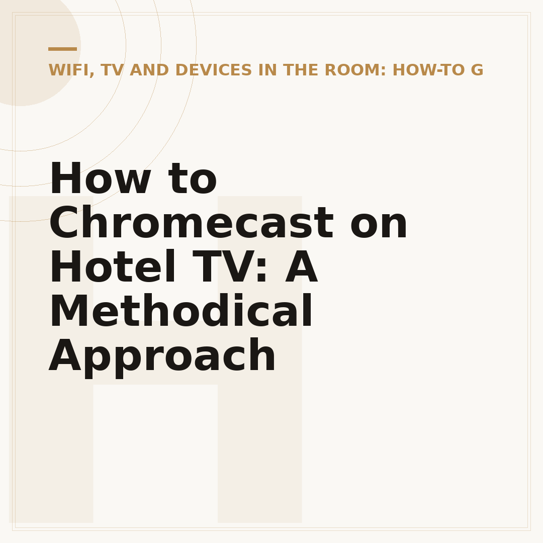 How to Chromecast on Hotel TV: A Methodical Approach