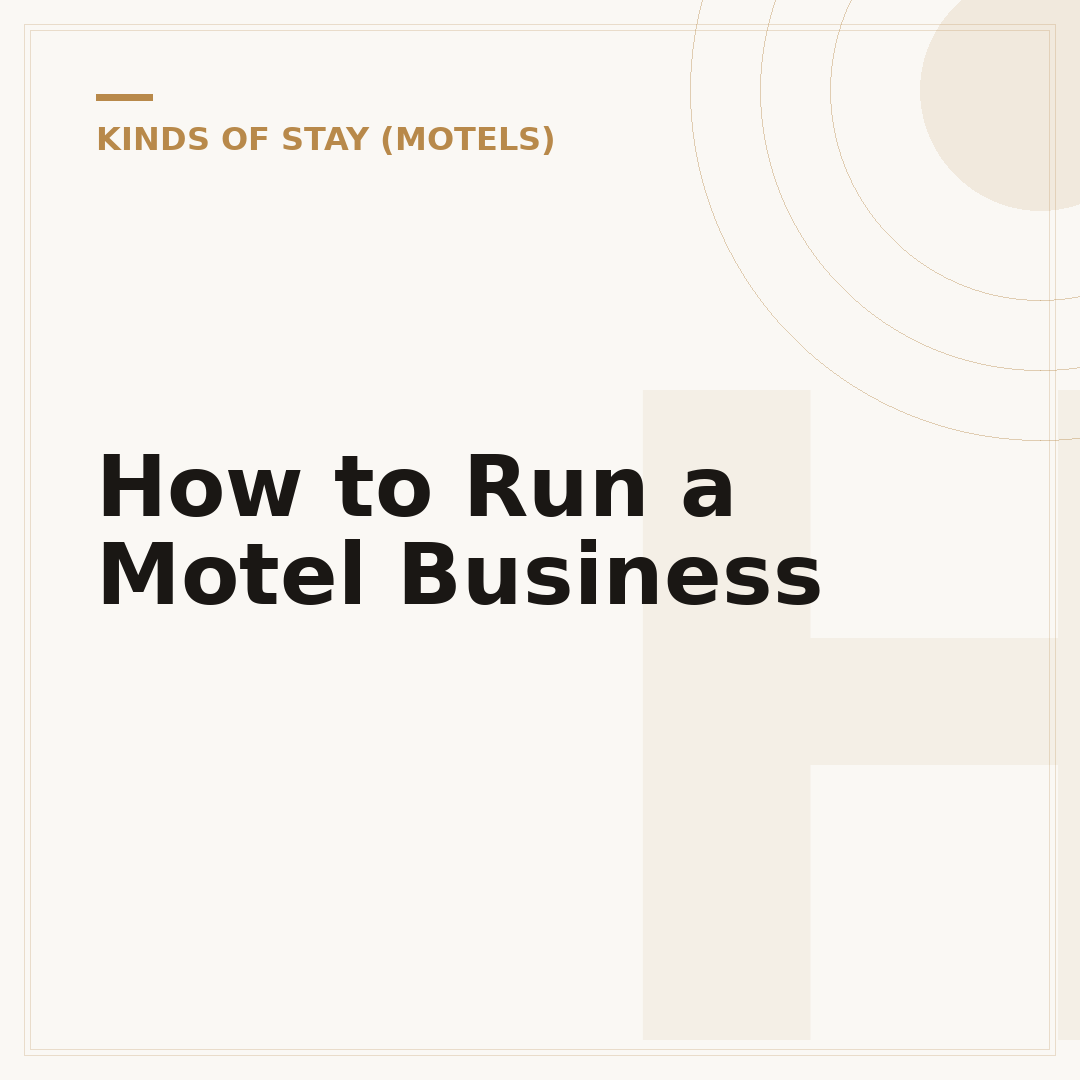 How to Run a Motel Business
