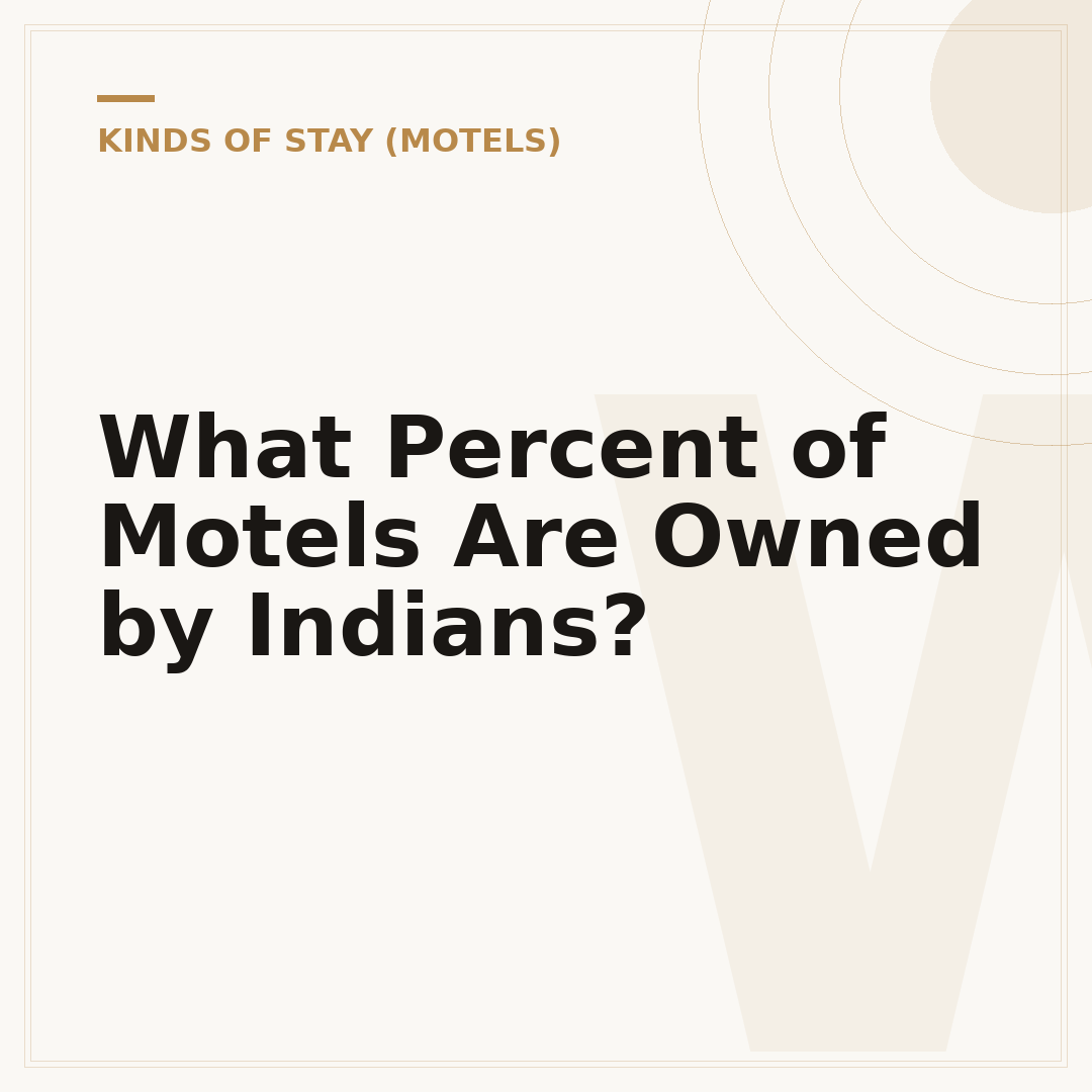 What Percent of Motels Are Owned by Indians?