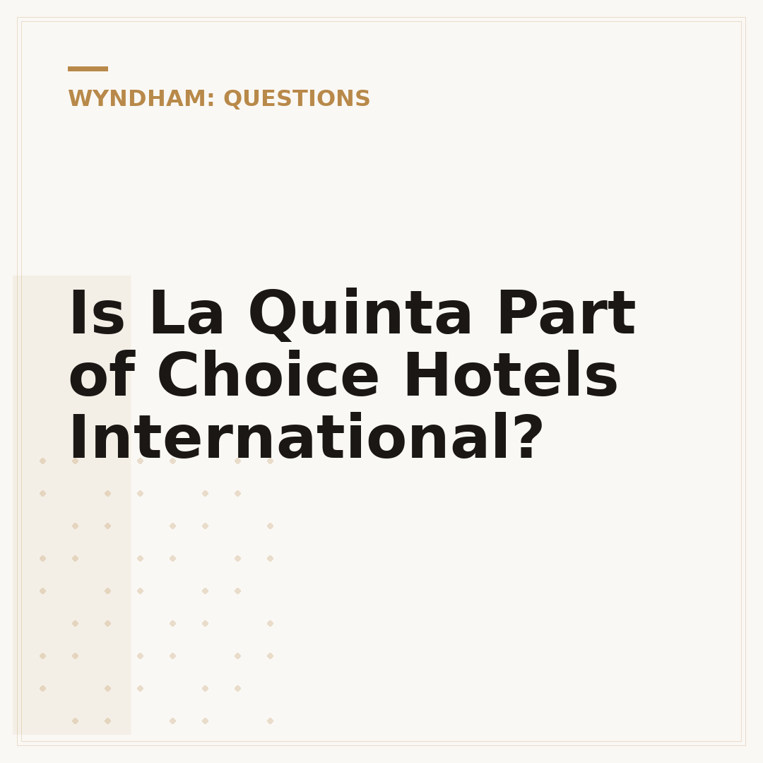 Is La Quinta Part of Choice Hotels International?