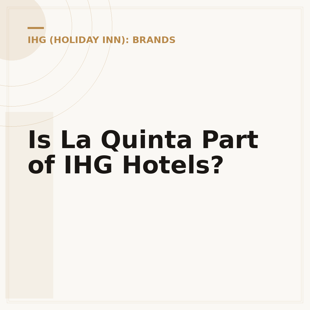 Is La Quinta Part of IHG Hotels?