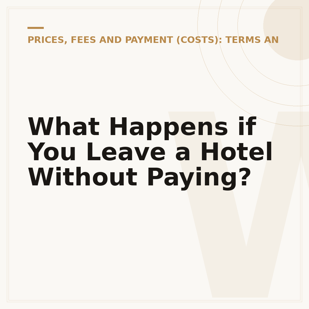 What Happens if You Leave a Hotel Without Paying?
