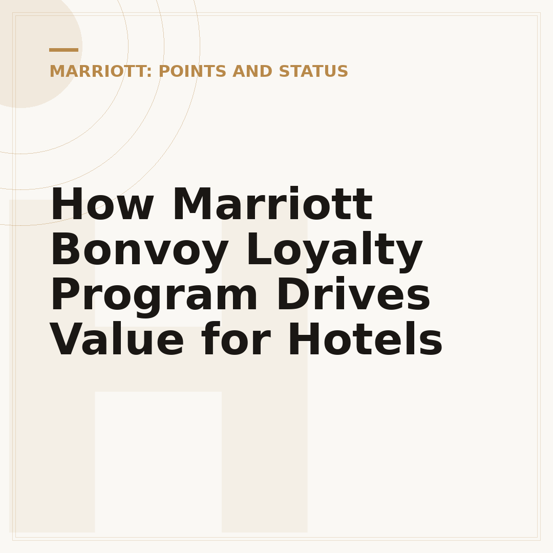 How Marriott Bonvoy Loyalty Program Drives Value for Hotels