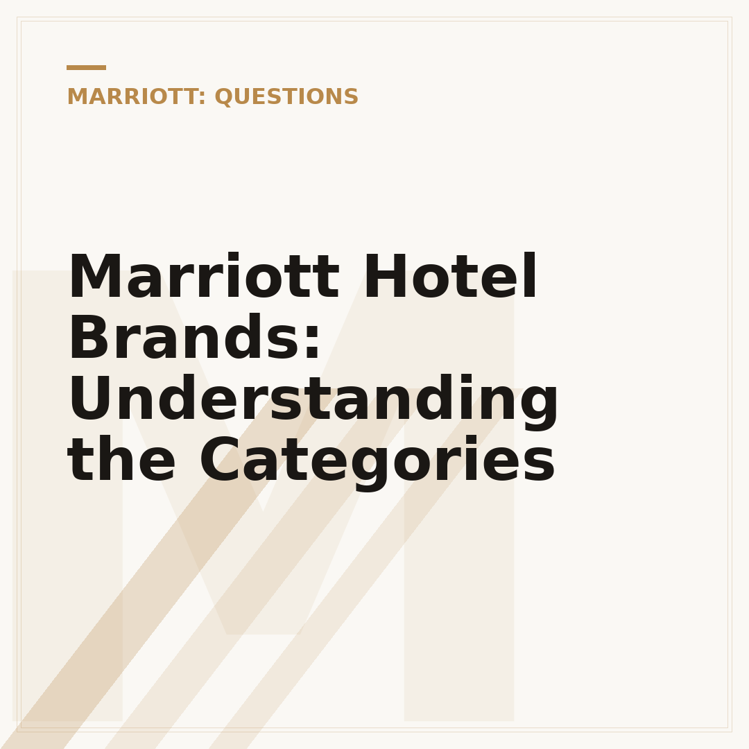 Marriott Hotel Brands: Understanding the Categories
