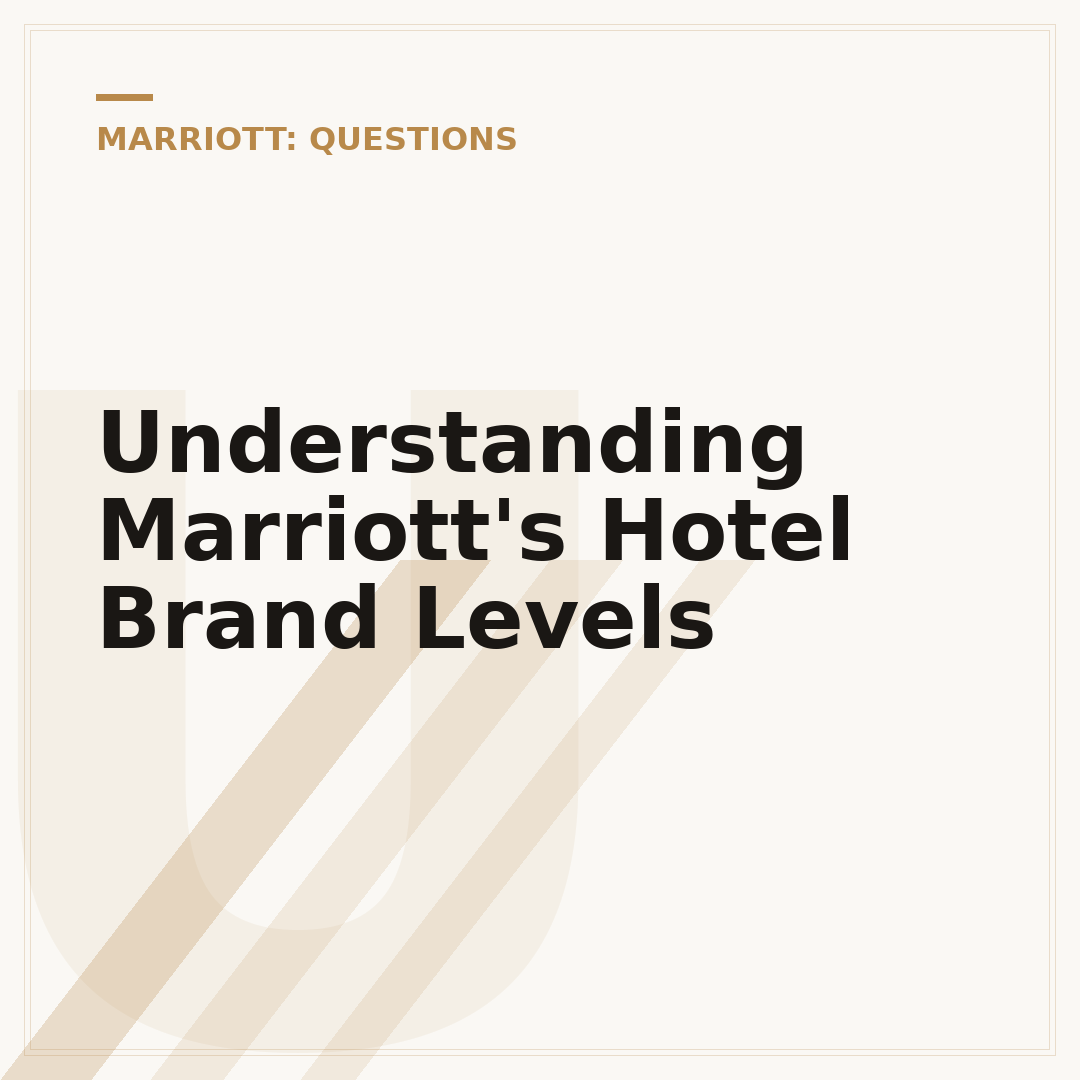 Understanding Marriott's Hotel Brand Levels