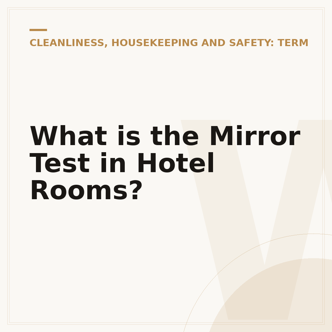 What is the Mirror Test in Hotel Rooms?