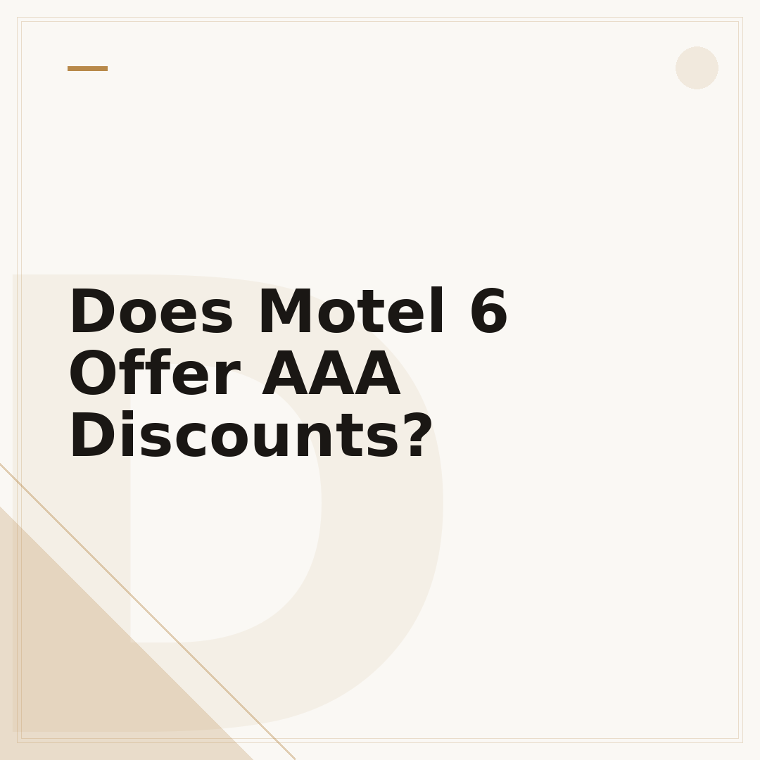 Does Motel 6 Offer AAA Discounts?
